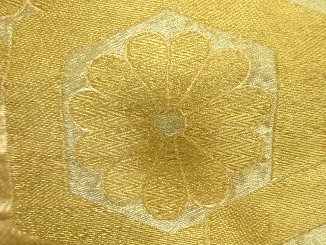 7359636: JAPANESE KIMONO / ANTIQUE FUKURO OBI / SILK / WOVEN